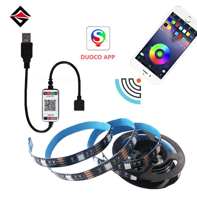 USB Bluetooth Controller + RGB LED Light Strip 1M sæt